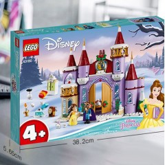 LEGO樂高迪士尼系列 美女與野獸貝兒的冬季城堡慶典43180拼插積木玩具