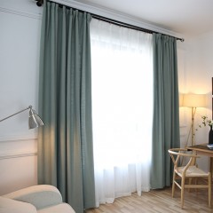 簡約現代客廳純色棉麻質樸中式日式素雅窗簾
