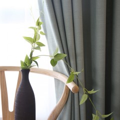 簡約現代客廳純色棉麻質樸中式日式素雅窗簾