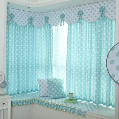 簡約現代小清新兒童房臥室飄窗半遮光窗簾布