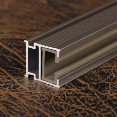 納米靜音鋁合金直軌道窗簾滑道單軌桿窗簾盒用側頂裝