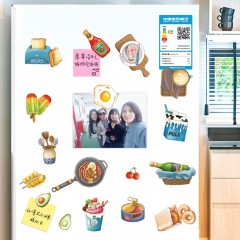 創意食物冰箱磁吸貼3d立體照片貼一套
