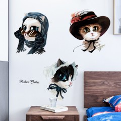 創意個性貓咪墻貼紙裝飾