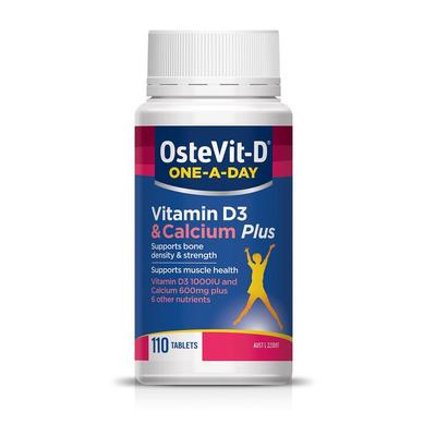 OsteVit-D 每日補充天然維生素D3和鈣復合營養片 110片