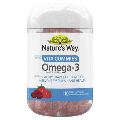 Nature's Way 佳思敏 魚油/Omega-3軟糖 110粒（成人及12歲+）