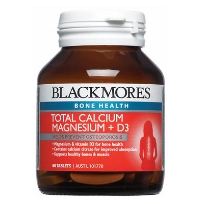 Blackmores 澳佳寶 Total Calcium Magnesium+D3 活性鈣鎂片 60粒