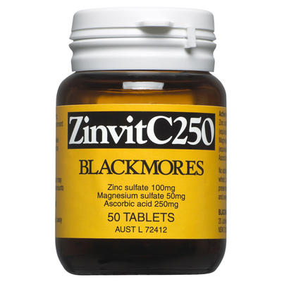 Blackmores 澳佳寶 Zinvit C 補充鋅鎂維生素C 250mg 50片