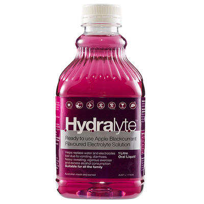 Hydralyte Electrolyte 電解質蘋果/黑加侖味溶液 1L