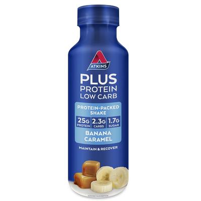 AtKins Plus Protein Low Carb Ready To Drink Shake (Banana Caramel) 400ml