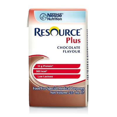 Resource PLUS巧克力味高蛋白高能量飲料 237ml/24 （主要針對厭食癥/老年營養/蛋白質熱量營養不良）