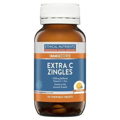 Ethical Nutrients Extra C Zingles Orange Fruit Tingle Flavour Tab X 50