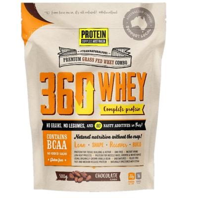 Protein Supplies Australia 360全乳清蛋白粉（巧克力味）500g