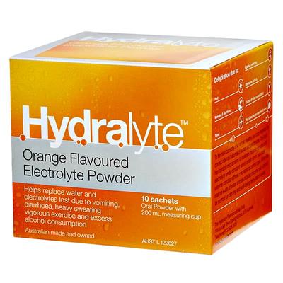 Hydralyte 橙味補液鹽/電解質顆粒 10包