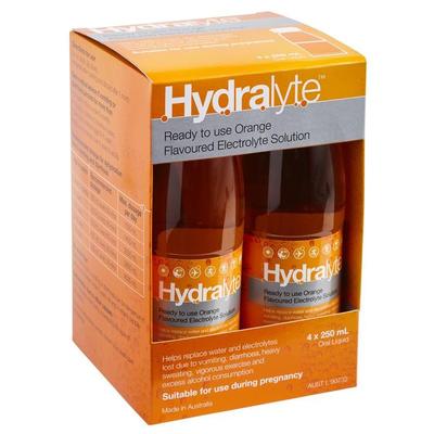 Hydralyte 電解液橘子味 4*250ml/瓶 （補充能量）