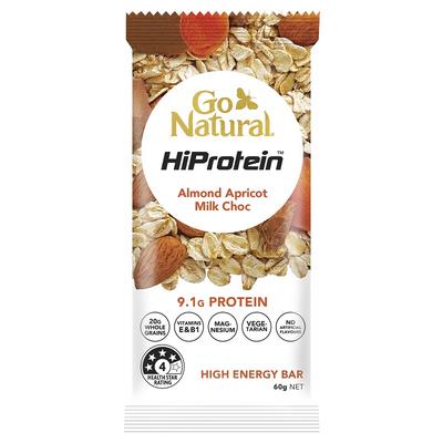Go Natural HiProtein Almond Apricot Milk Choc Bar 60g X 10