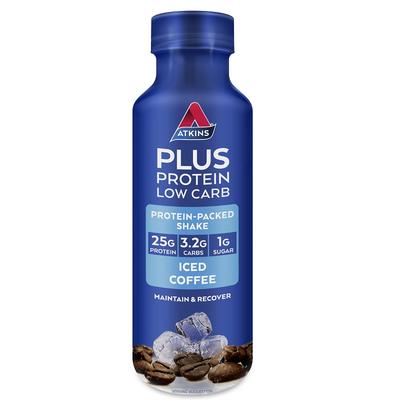 AtKins Plus Protein Low Carb Ready To Drink Shake (Iced Coffee) 400ml