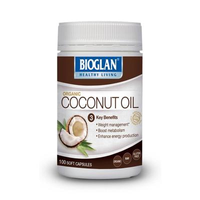 Bioglan 寶蘭  有機椰子油軟膠囊 100粒（食用護膚美容三效合一）