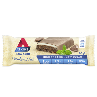 Atkins 阿特金斯代餐營養棒 巧克力薄荷棒 15*60g/條（健康瘦身）