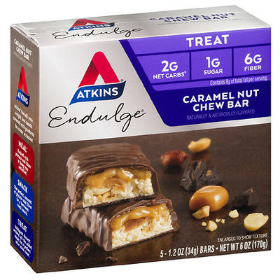 AtKins 阿特金斯 代餐營養棒（焦糖堅果巧克力） 5*34g/支