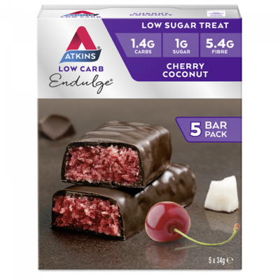 AtKins Endulge Cherry Coconut Bar 34g X 5