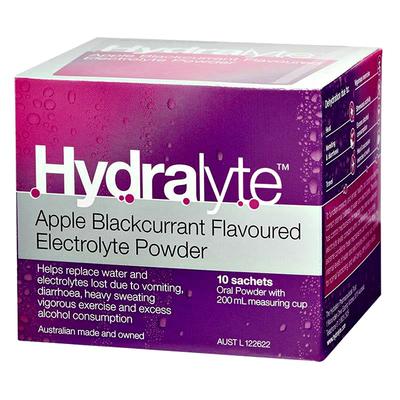 Hydralyte 蘋果/黑加侖味電解質顆粒沖劑 10*5g/包（適合遊客、成人運動性脫水、過量飲酒引起的脫水）