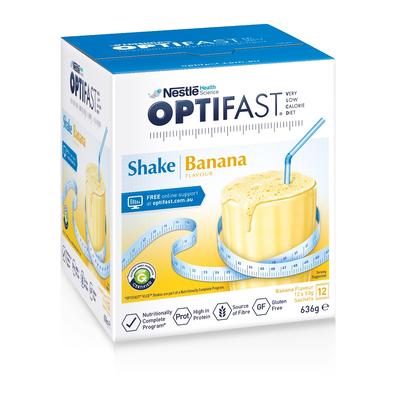 雀巢Optifast 低卡路裏奶昔（香蕉味）12*53g/袋（補充蛋白、纖維、低卡路裏）