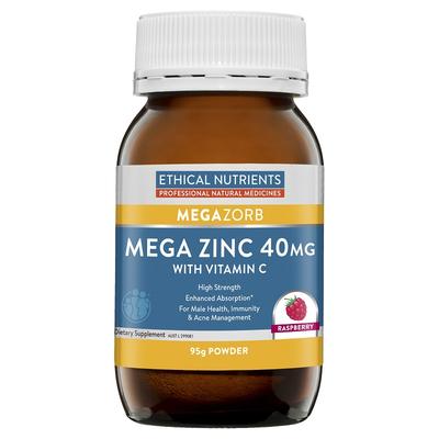Ethical Nutrients Mega Zinc Powder 40mg (Raspberry) 95g
