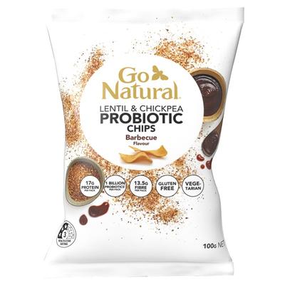 Go Natural Lentil & Chickpea Probiotic Chips Barbecue Flavour 100g X 5