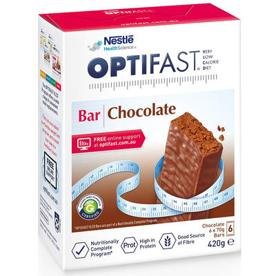 雀巢Optifast 低卡路裏巧克力棒 零食 6包x70g