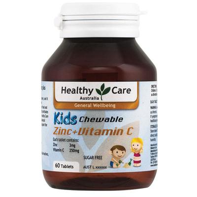Healthy Care 兒童鋅+維生素C咀嚼片 60片