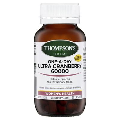 Thompson's 湯普森 60000mg 蔓越莓營養膠囊（支持泌尿系統健康）60粒