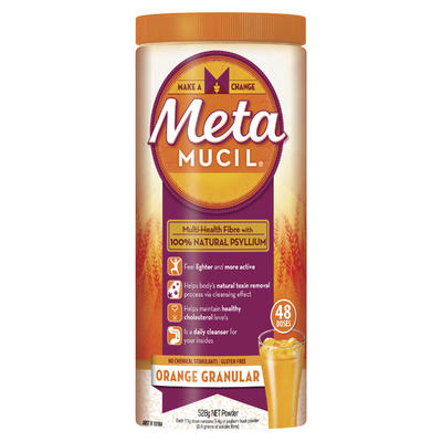 Metamucil 吸油纖維素膳食纖維顆粒 香橙味 48次 528g (無糖零脂肪 排毒)
