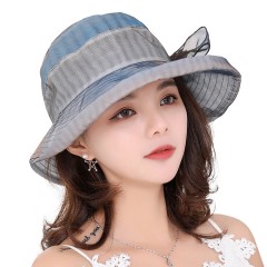 新款夏季防外線大沿帽韓版花朵防曬遮陽帽百搭時尚布帽女