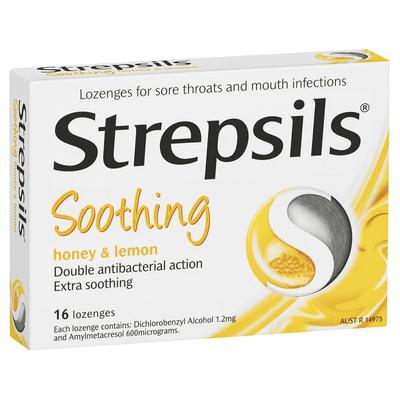 Strepsils 使立消 蜂蜜檸檬潤喉片 16片