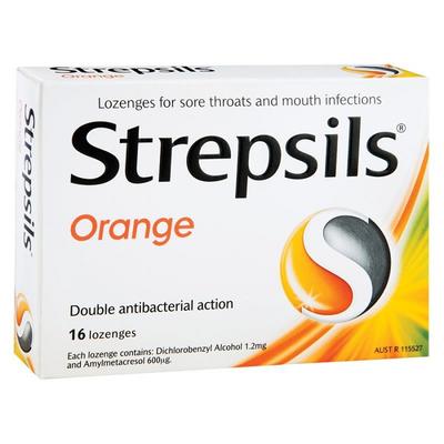 Strepsils 使立消 維C橙味潤喉片 16片