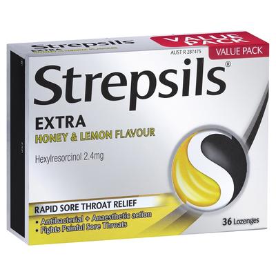 Strepsils 使立消 咽炎含片（蜂蜜檸檬味）36片