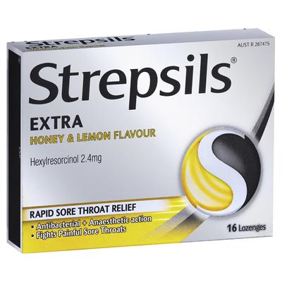 Strepsils 使立消 咽炎含片（蜂蜜檸檬味）16片
