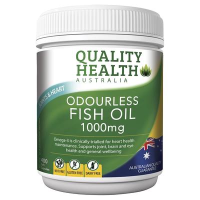 Quality Health Odourless Fish Oil 1000mg X 400
