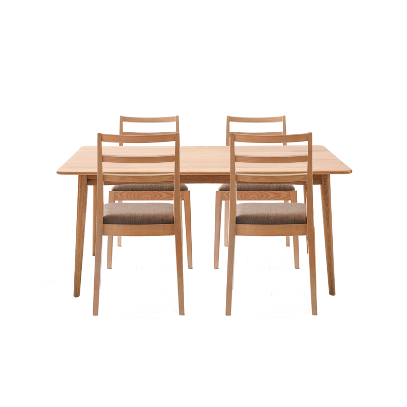 原素·實木簡約桌椅組合 1桌4椅