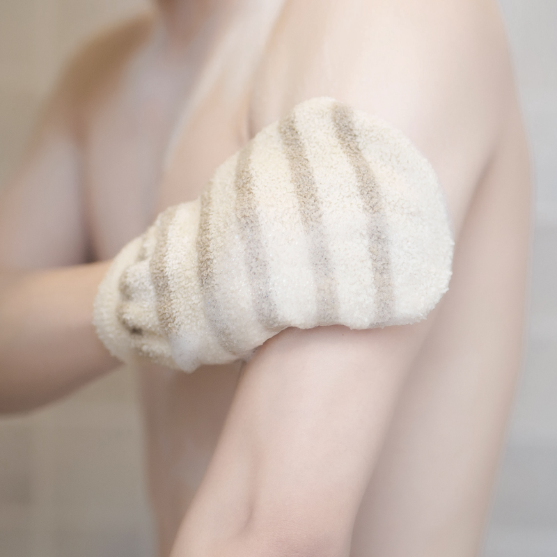日式棉麻搓澡手套