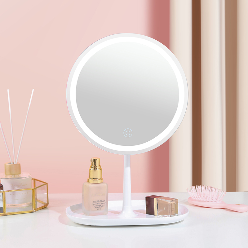 高清日光智能調光指觸LED子母化粧鏡