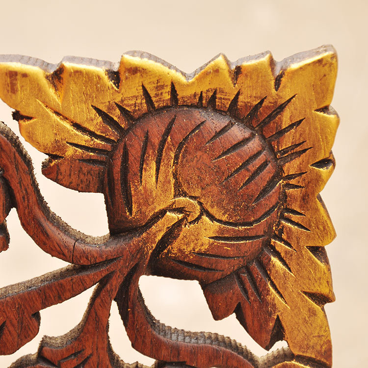 泰國工藝品 實木鏤空木質雕刻大象牆飾掛件象雕板