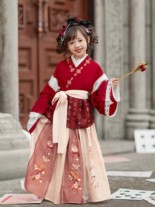 小紅桃中國風兒童漢服