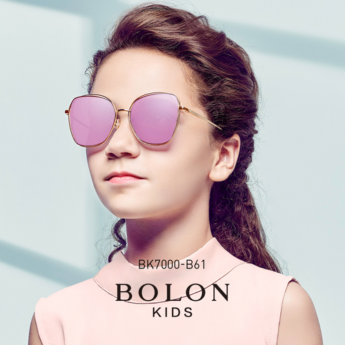 BOLON暴龍蝶形兒童太陽鏡女童時尚潮流墨鏡親子眼鏡BK7000