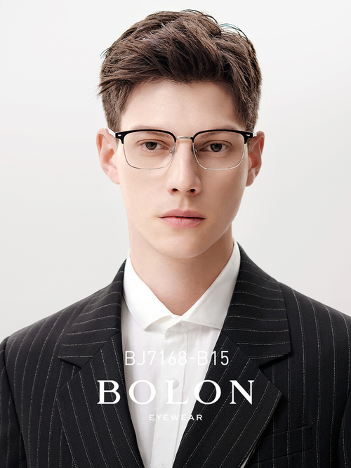 BOLON暴龍近視眼鏡眉框眼鏡架合金材質鏡架商務眼鏡框男BJ7168