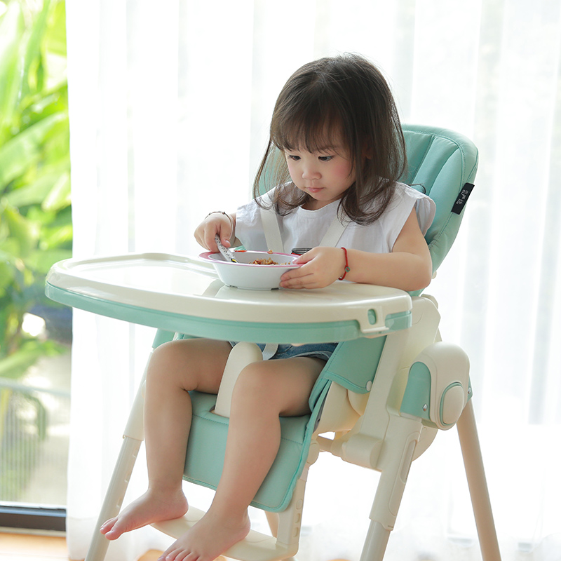 高度多檔調節，兒童可摺疊餐椅 6