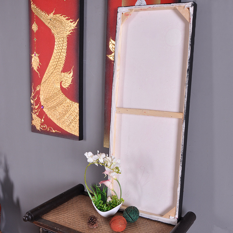 泰國三拼高檔電箱裝飾畫 金箔畫 餐廳客廳現代裝飾