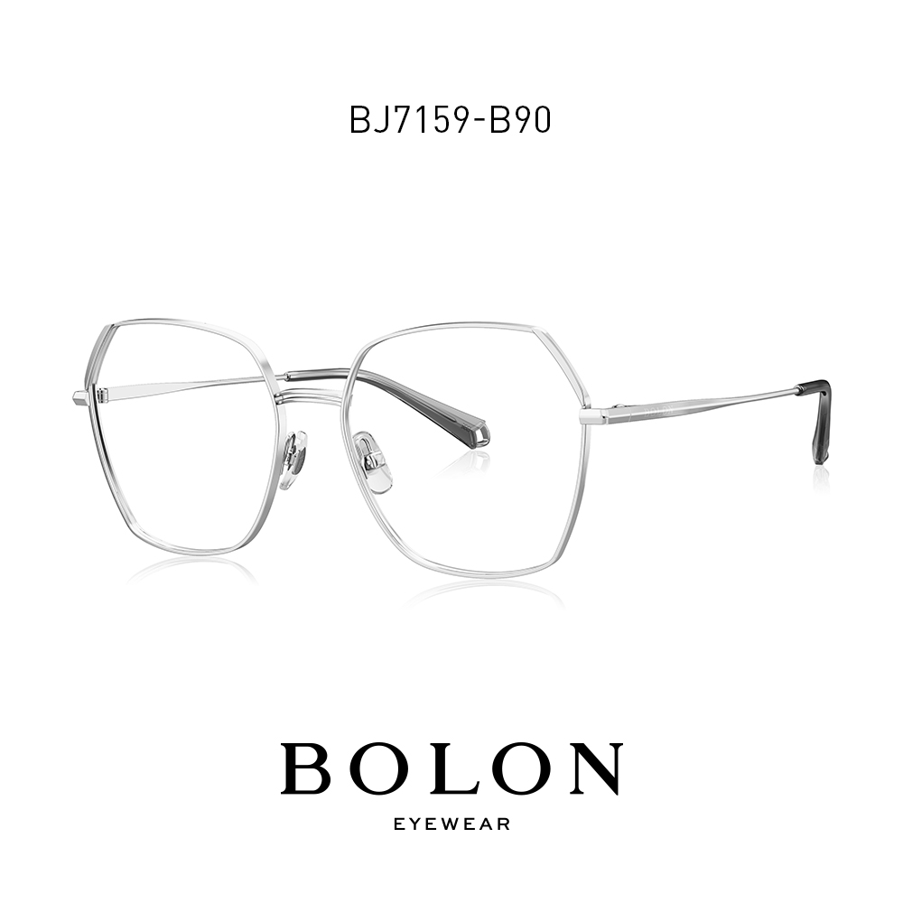 BOLON暴龍近視眼鏡多邊形眼鏡框金屬眼鏡架可配防藍光鏡片BJ7159