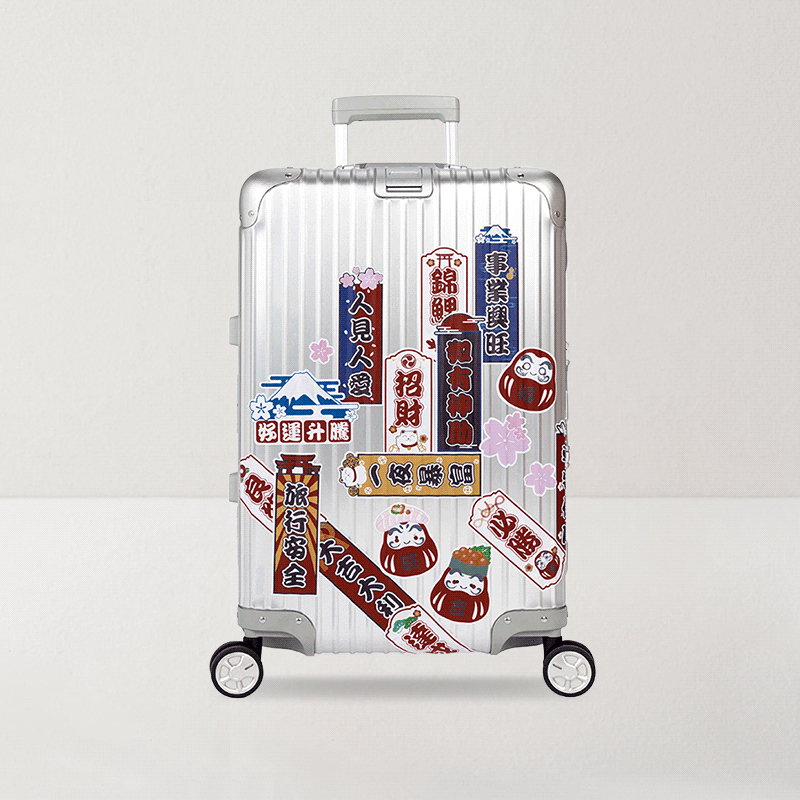 打造一隻專屬旅行箱，好運語錄行李箱貼紙