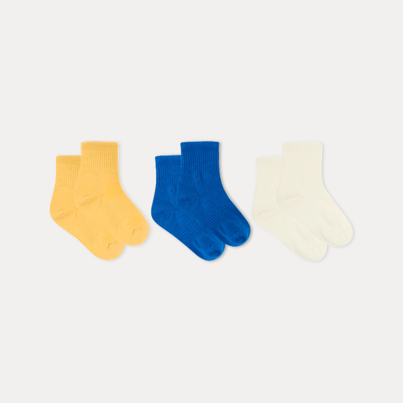 3雙裝 運動系 CoolMax純色童襪 3-12歲